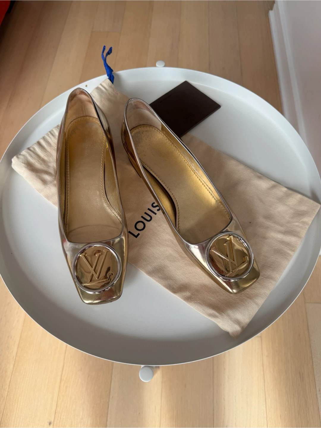 Louis Vuitton Metallic Gold Specchio Leather Pumps 39 / 40