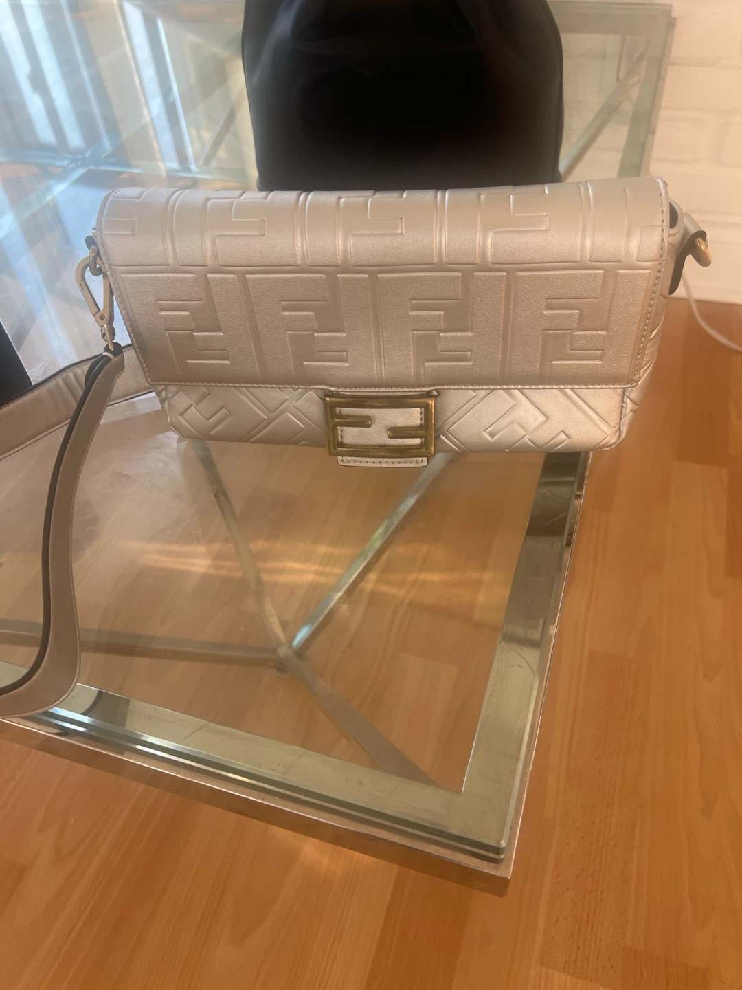 Silver Baguette Bag