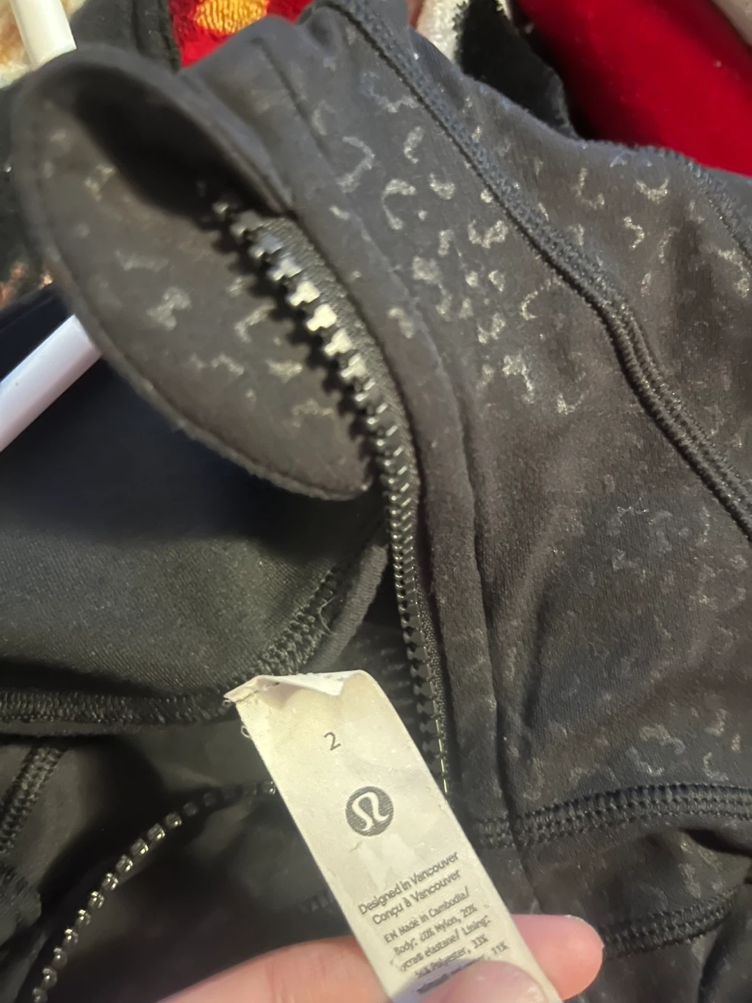 Lululemon Black Leopard Print Jacket Size 2