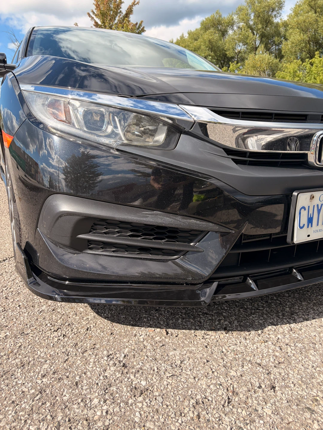 Civic mugen style front lip 2022+ (gloss black)
