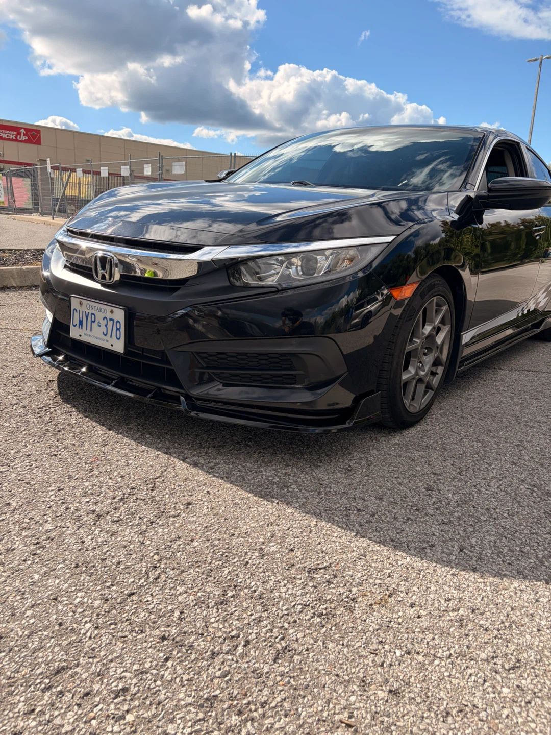 Civic mugen style front lip 2022+ (gloss black) - photo 3