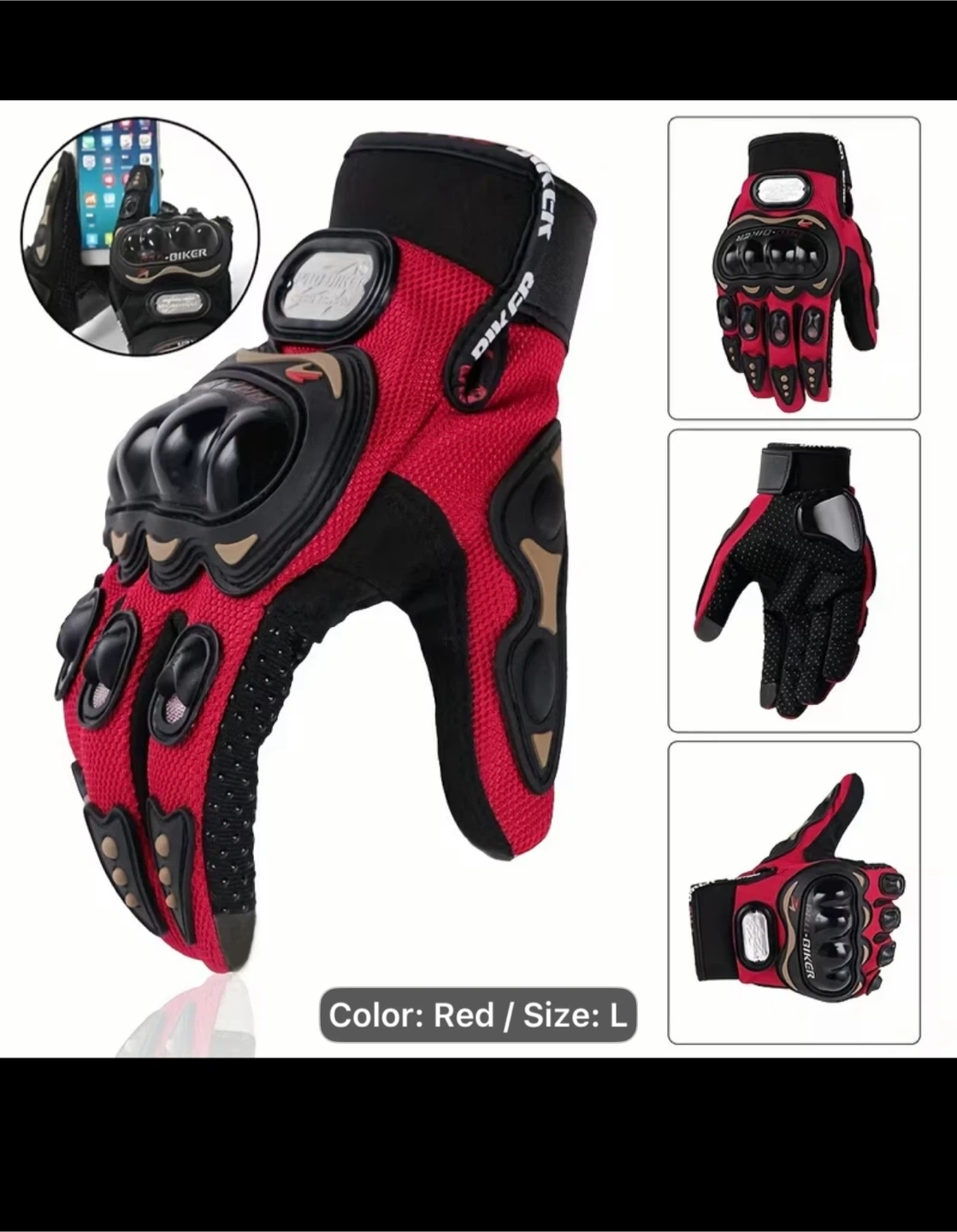Motorcycle Gloves - Size L - photo 2