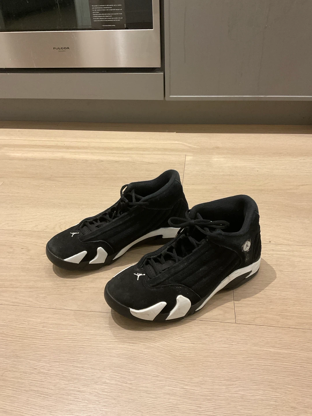 Air Jordan 14 Retro Black White Sneakers