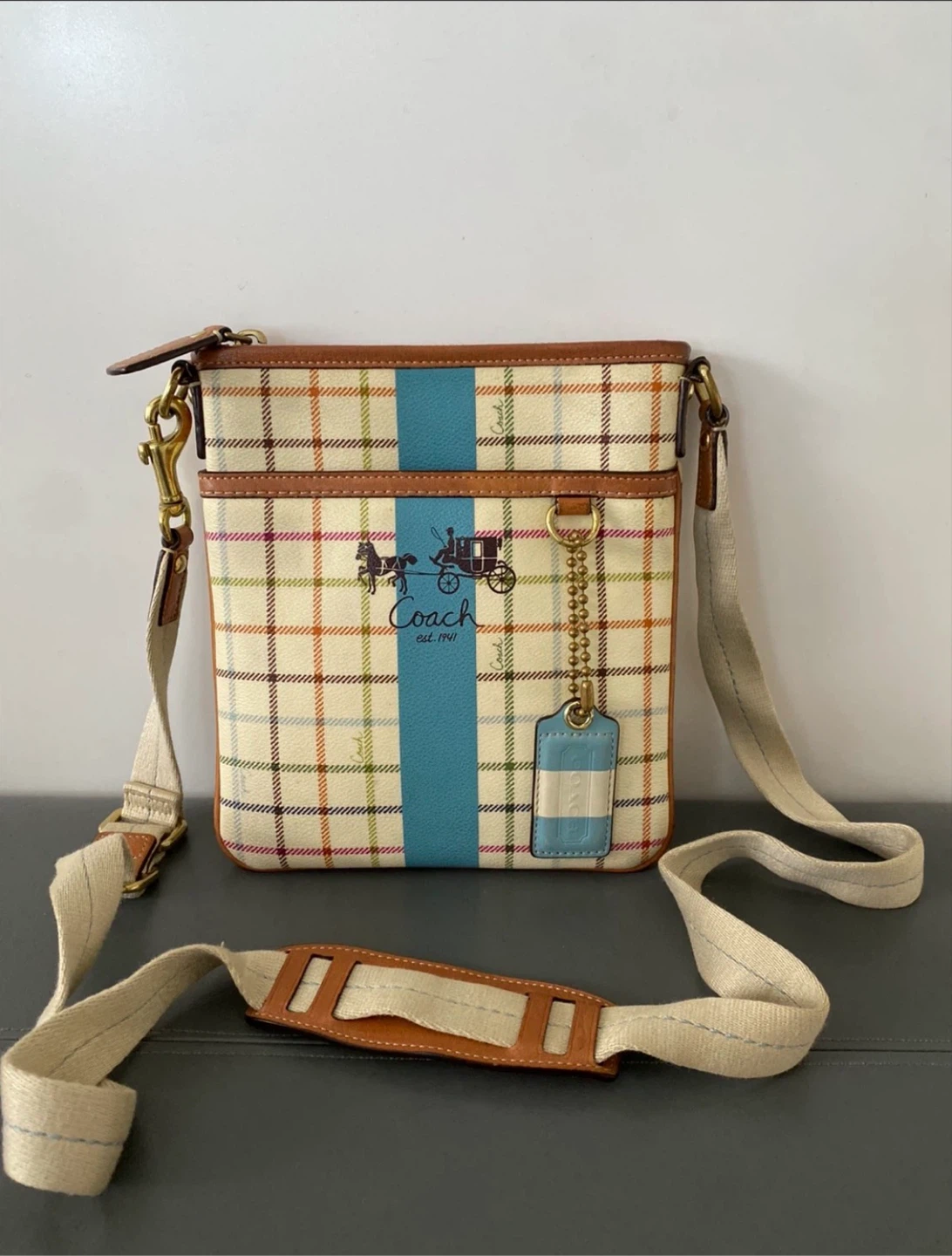 Coach Plaid Crossbody Bag