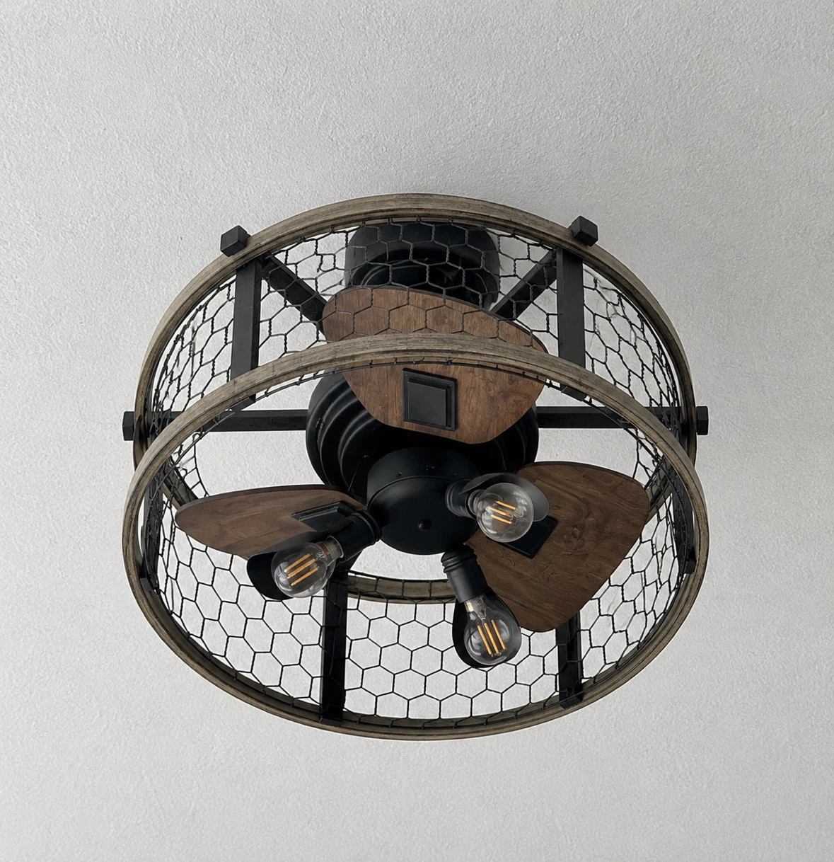 Industrial style ceiling fan