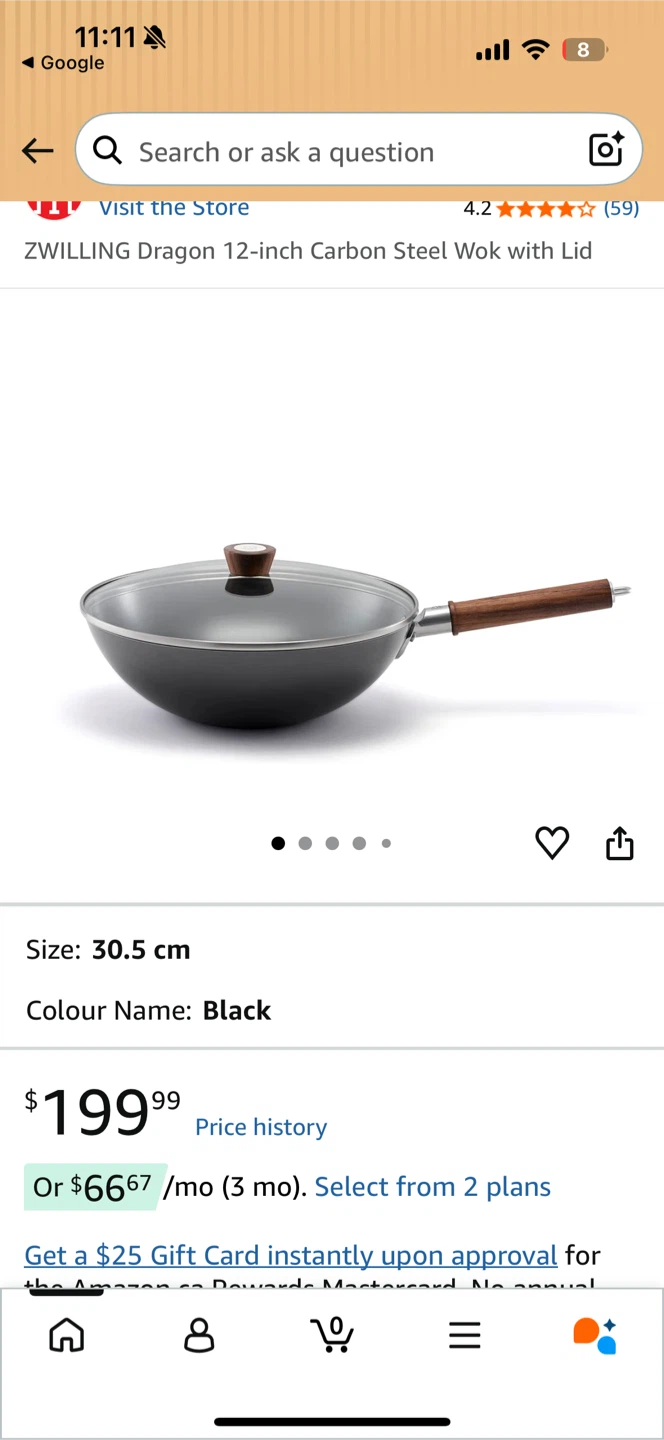 ZWilling 30cm Carbon Steel Wok - photo 2