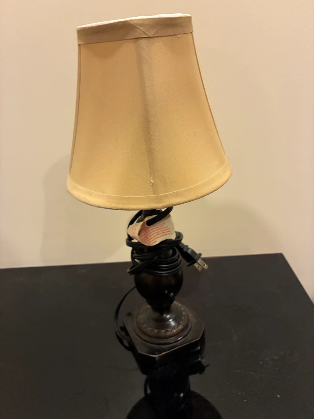 Table Lamp with Tan Shade - photo 2