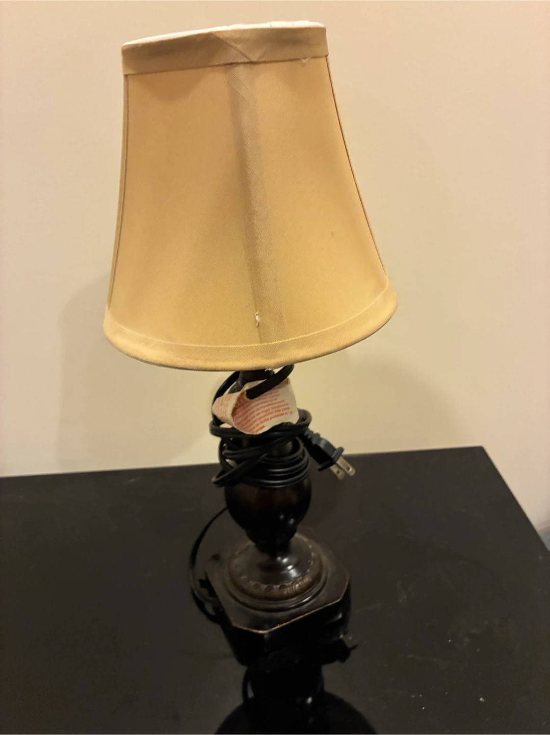 Table Lamp with Tan Shade - photo 3
