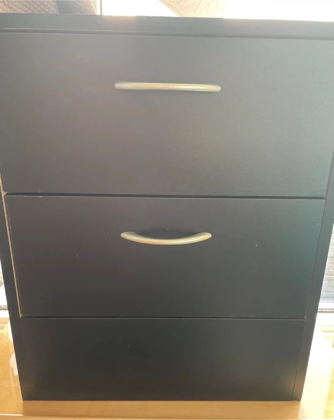 Black 3-Drawer Filing Cabinet