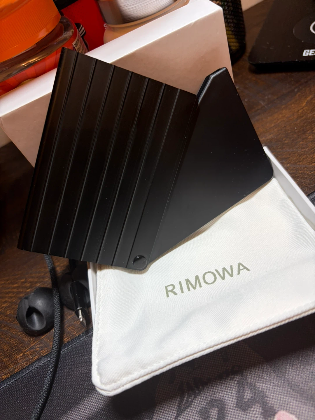 RIMOWA Black Metal Card Holder