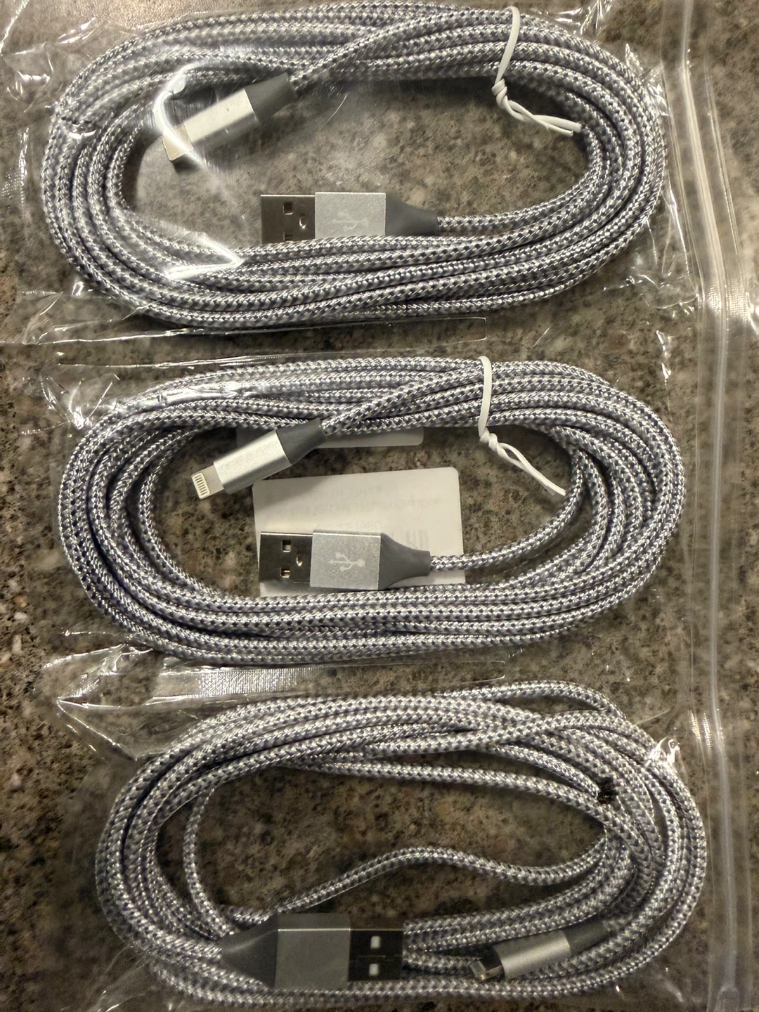 3 x Braided Apple MFi Certified Lightning Cables - photo 3