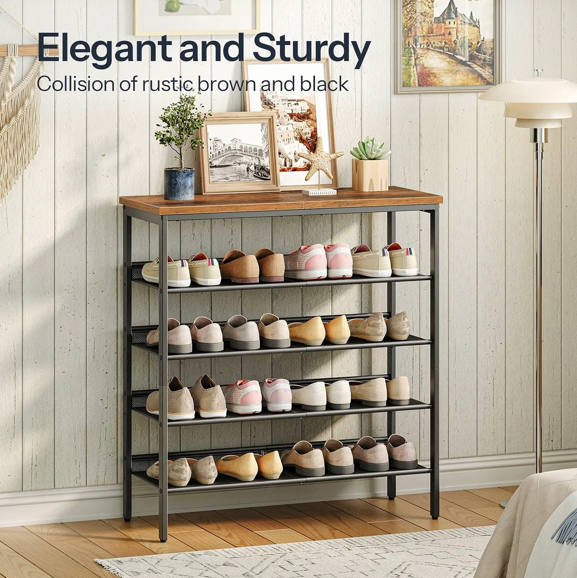 5-Tier Shoe Rack -Adjustable Shelves