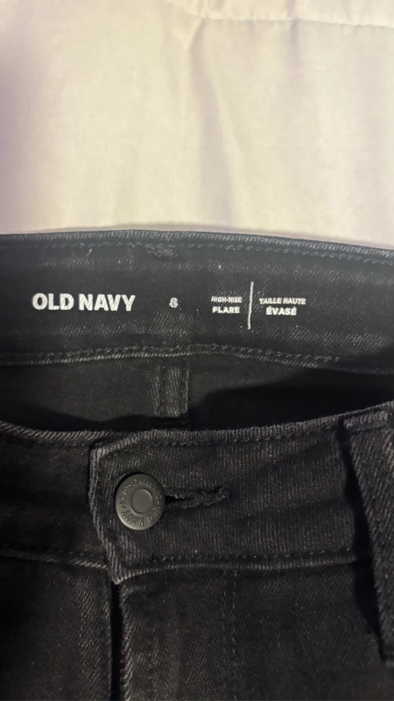 Old Navy High-Rise Flare Jeans Black - photo 2