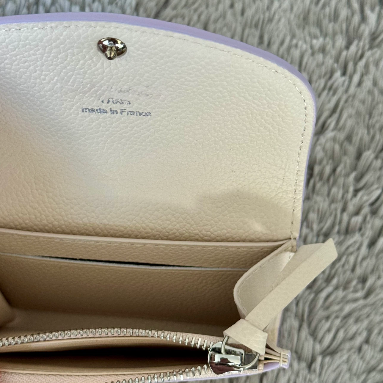 Beige leather wallet for women - photo 5