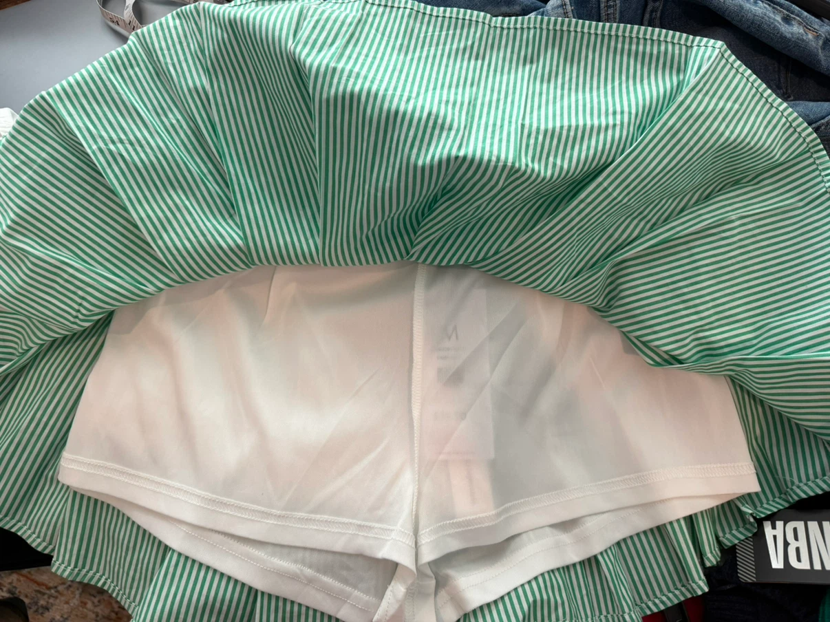 Akira Green Striped Skort - photo 2