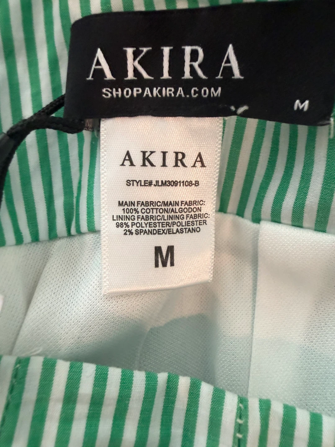Akira Green Striped Skort - photo 4