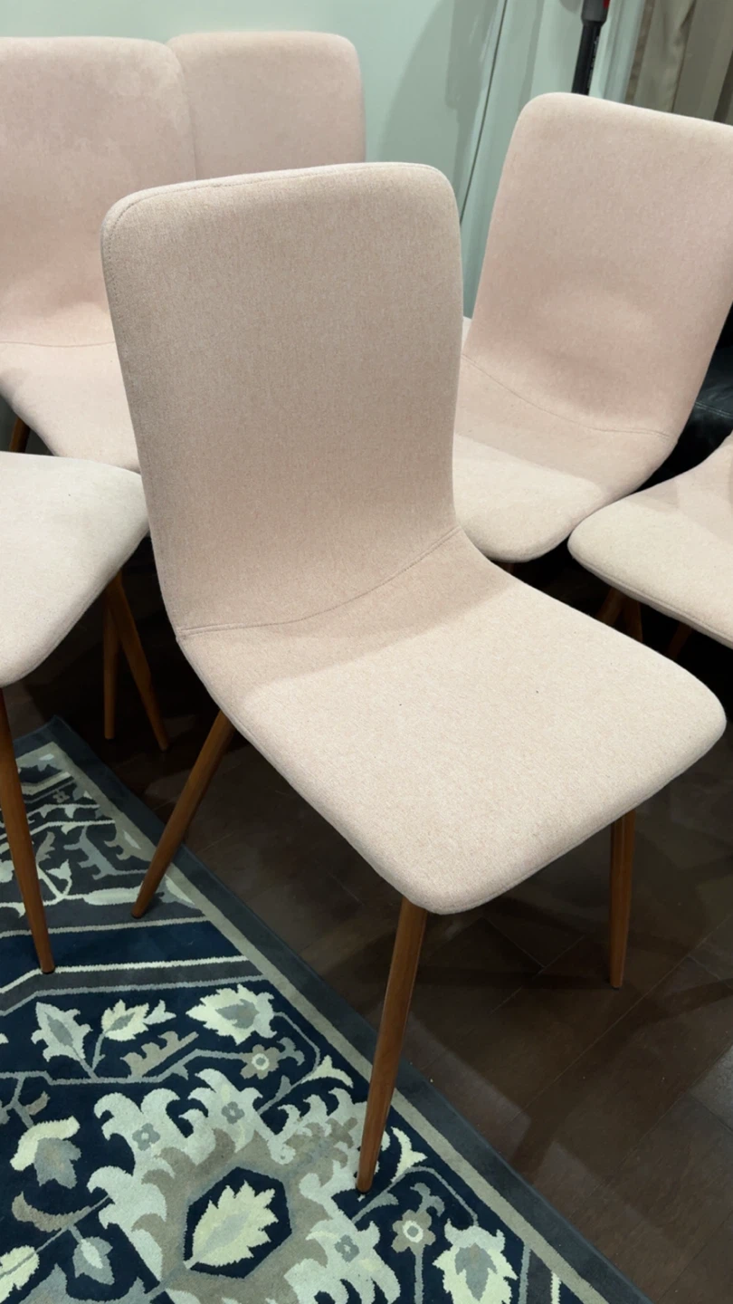 8 pink chairs for sell