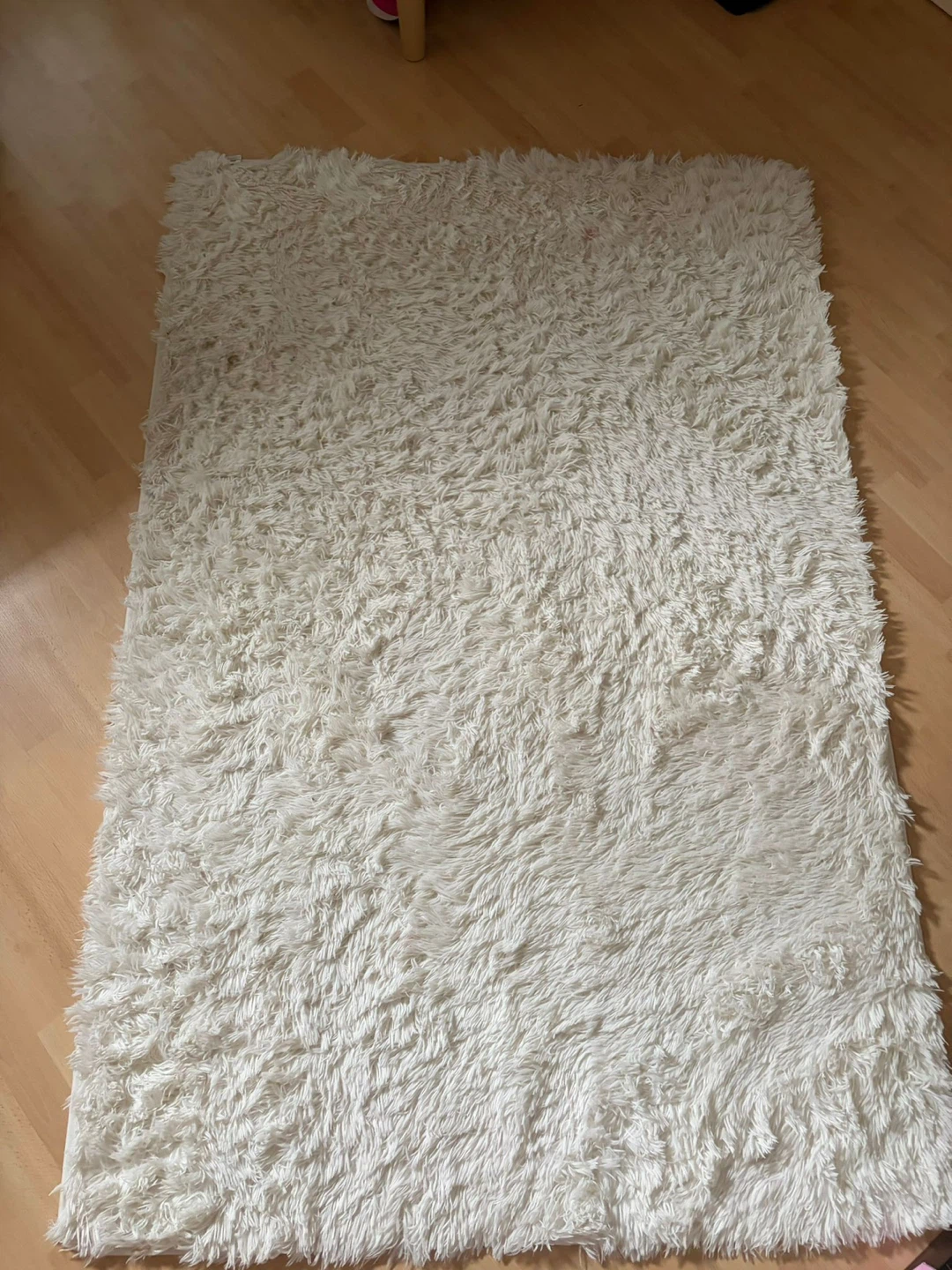White Shag Area Rug