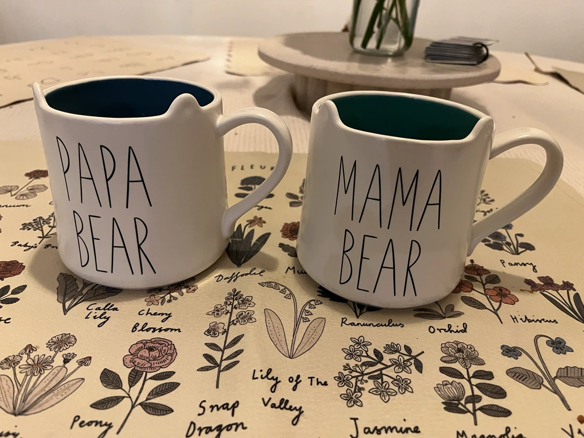 Indigo Mama Bear and Papa Bear Mugs