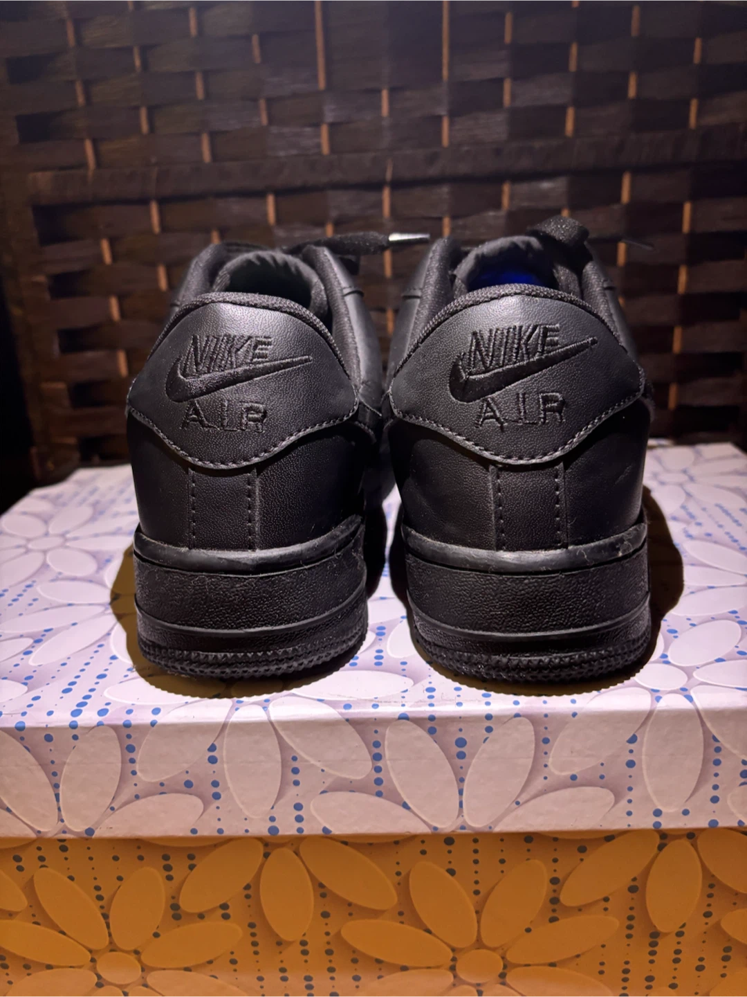 Nike size 8 Air Force 1 Low Black Sneakers