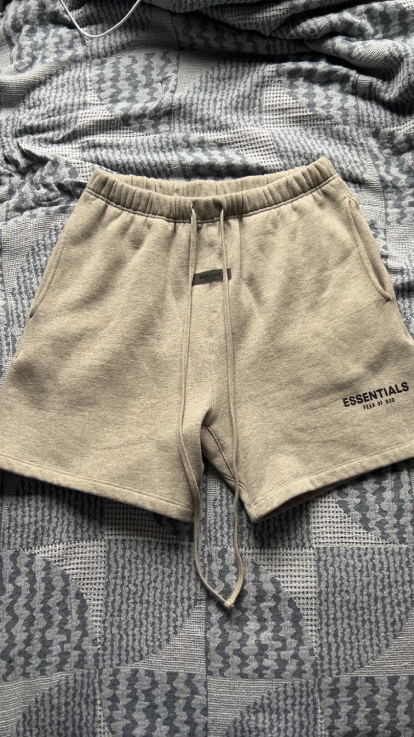 Authentic dark oatmeal essential shorts