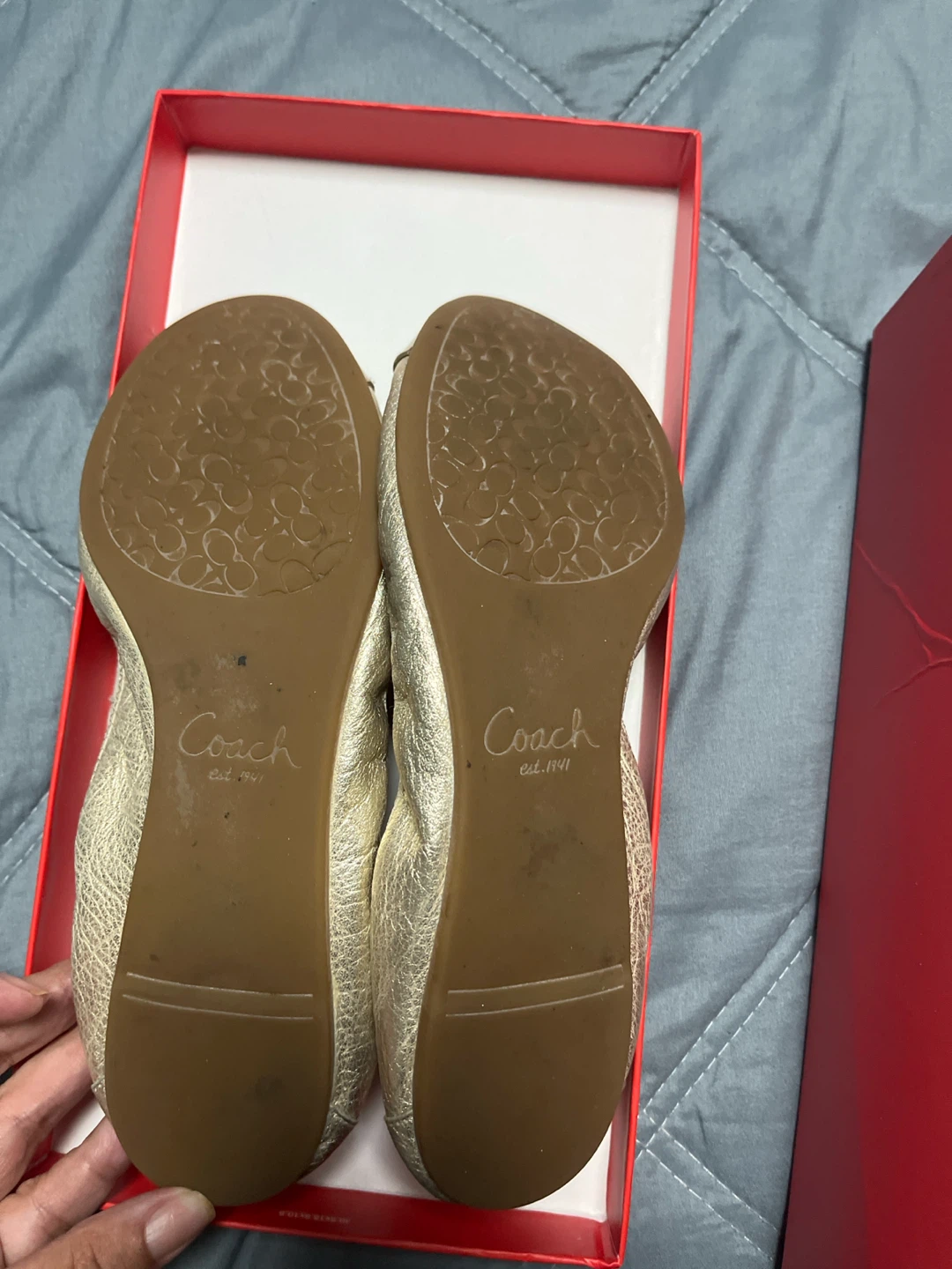 Coach Metallic Gold Ballet Flats - photo 3