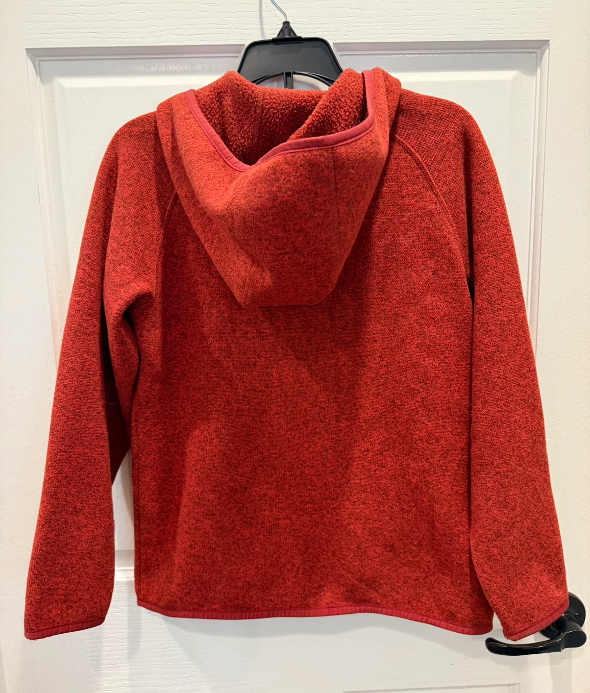 Kids size 10-12 L.L.Bean Red Fleece Hooded Jacket Size M 10-12 - photo 5