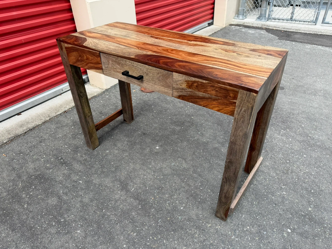 Solid Wood Writing Desk with Drawer - photo 2
