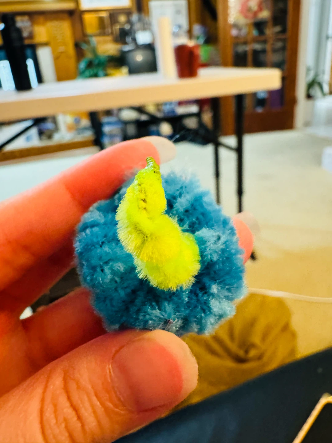 Blue Pom Pom Decoration with Rhinestones - photo 5