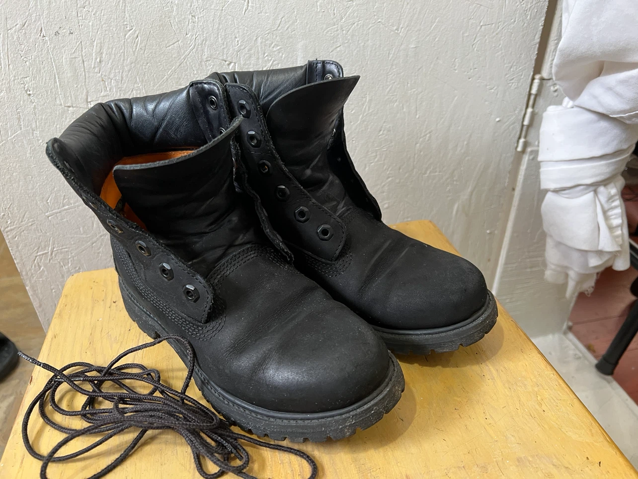 Timberland Black Leather Boots Women's Size 7.5 M