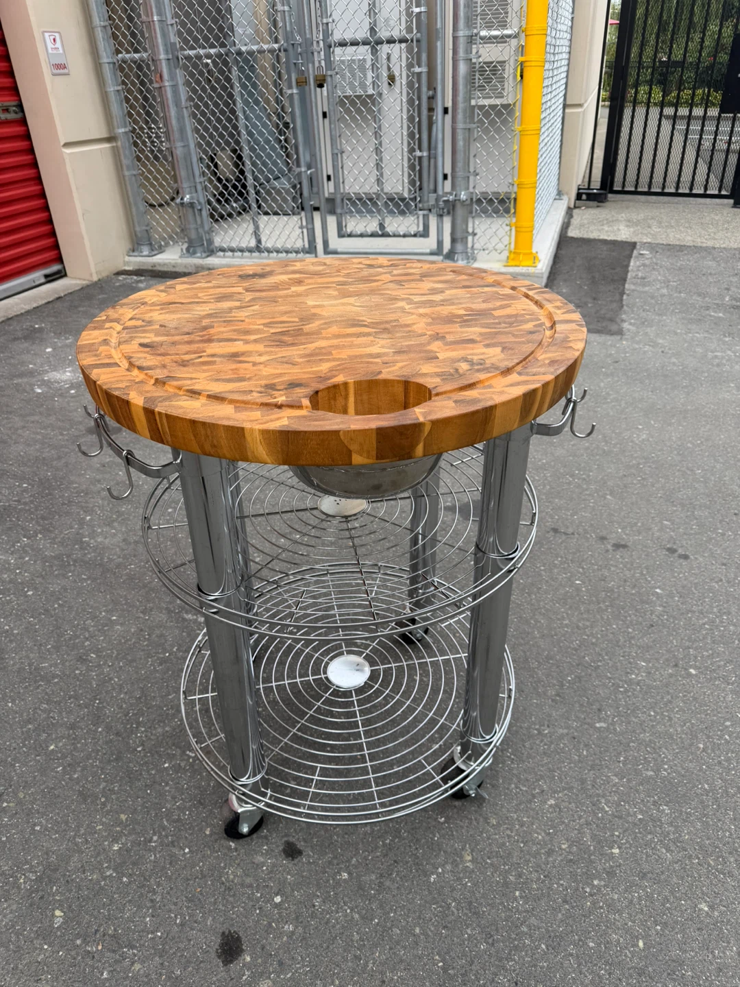 Rolling Kitchen Island with Butcher Block Top - photo 3
