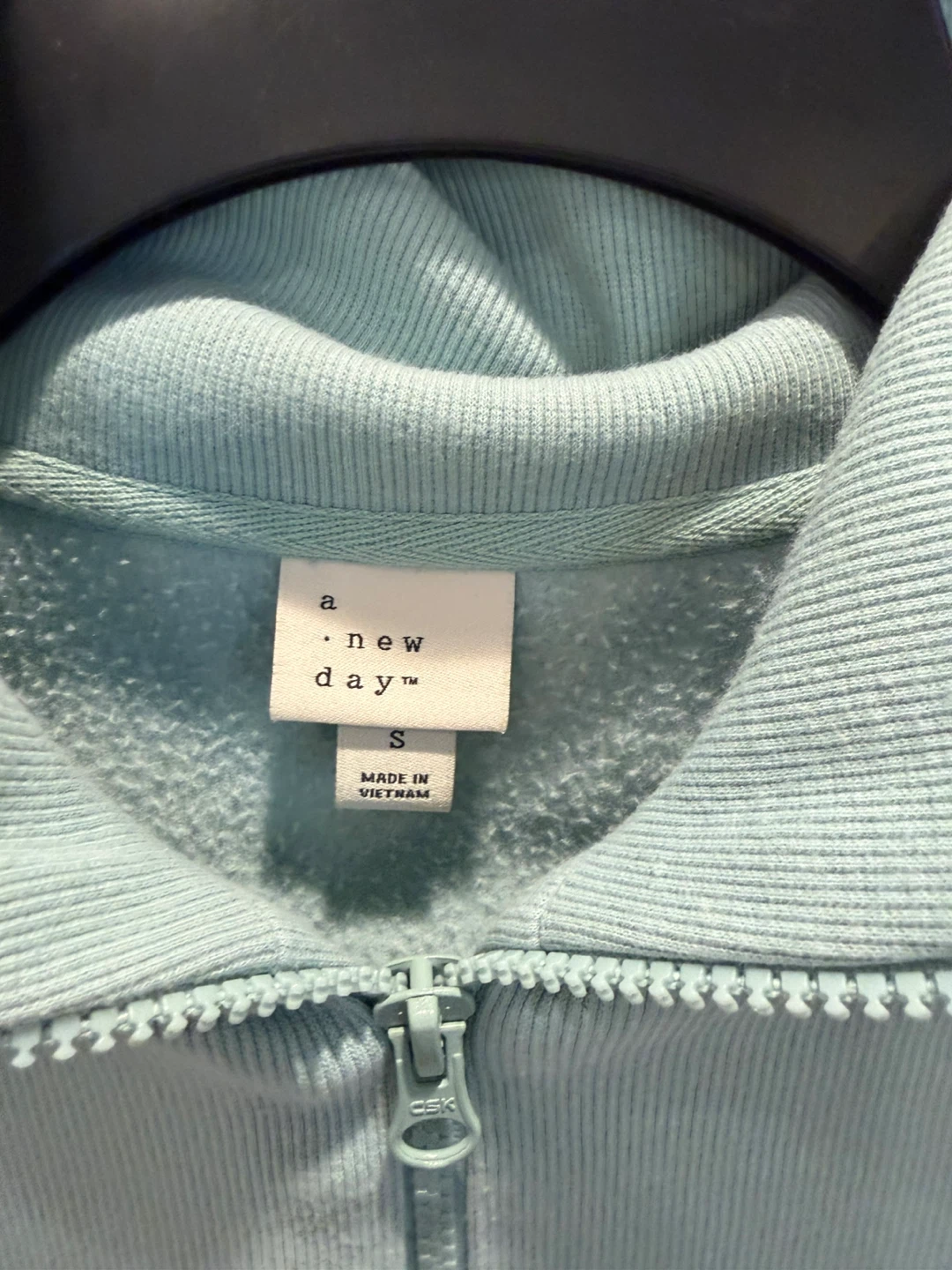 Women’s Small Light Blue Quarter-Zip Pullover Sherpa - photo 3