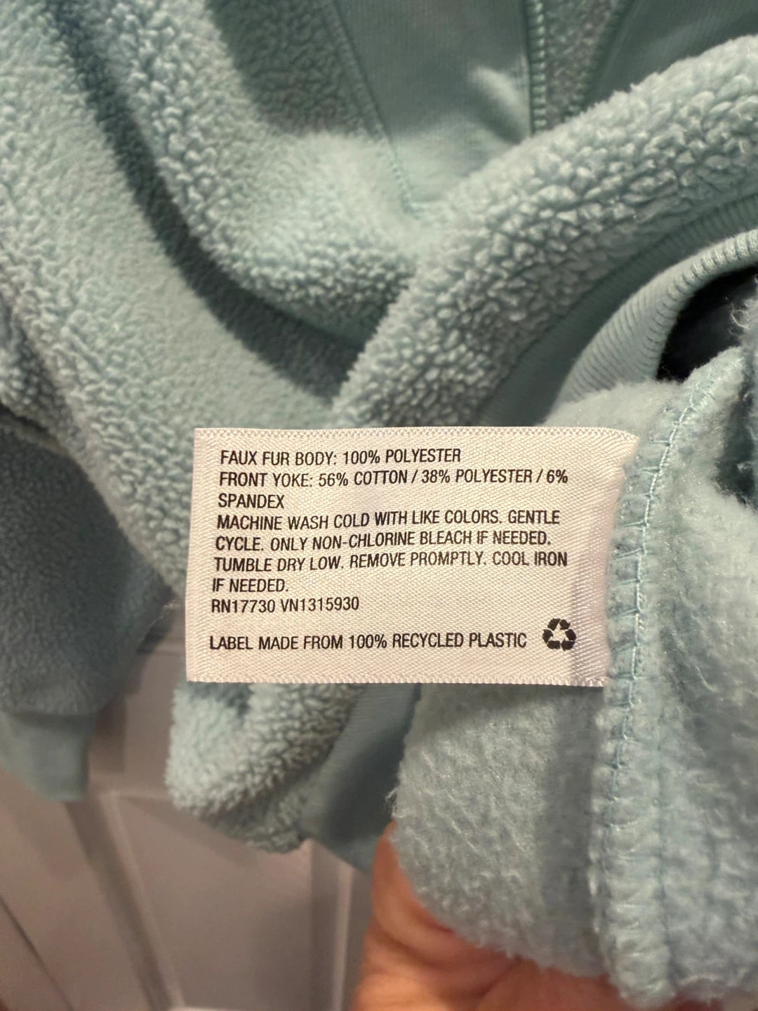 Women’s Small Light Blue Quarter-Zip Pullover Sherpa - photo 4