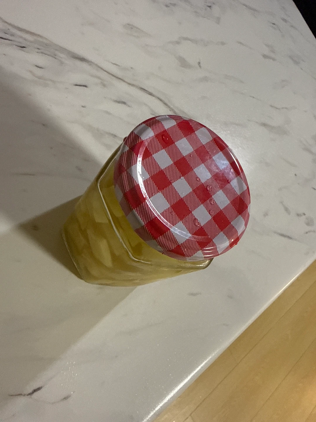 Glass Jar with Red Gingham Lid set of 3 - photo 2