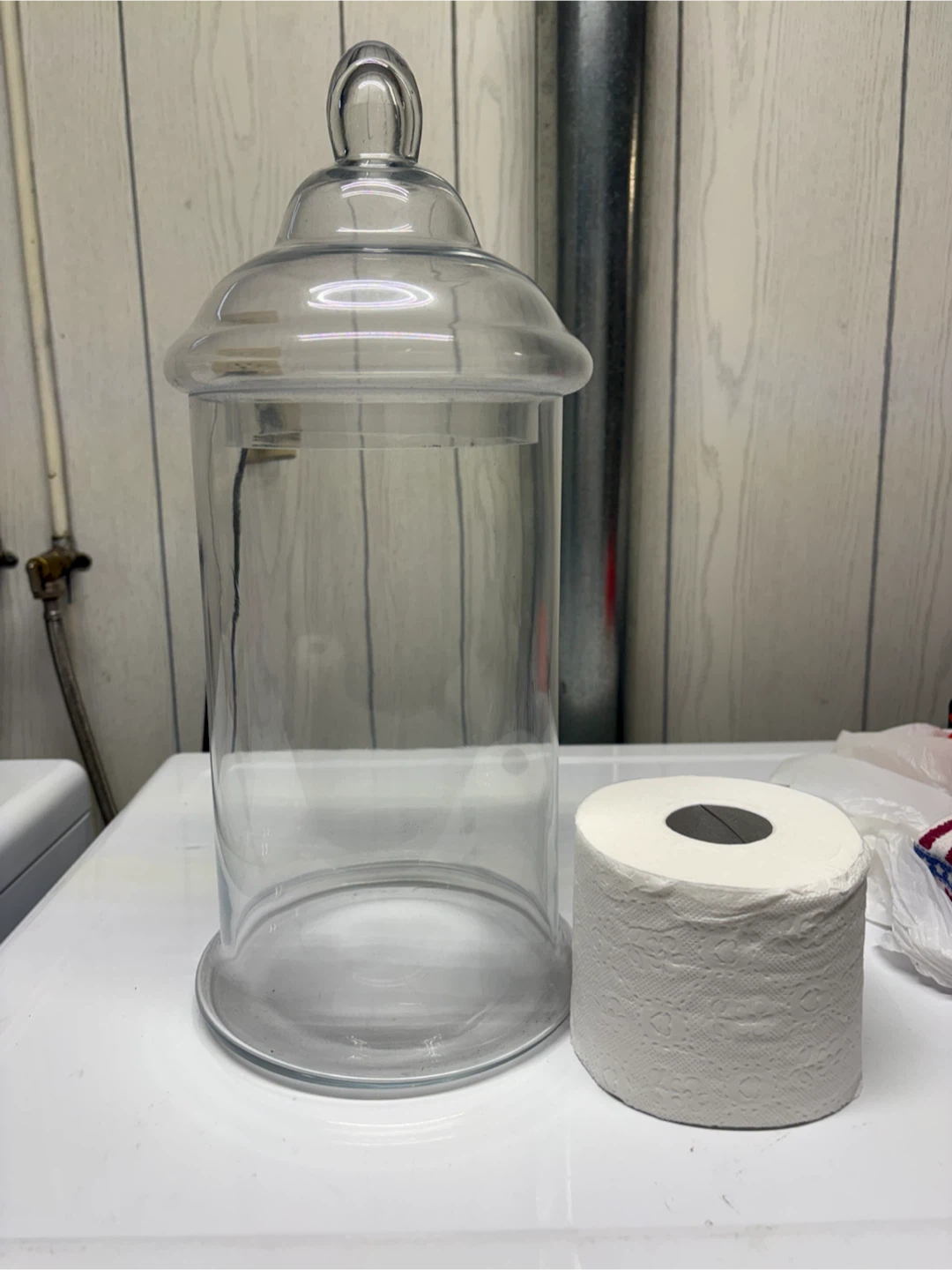 Large Clear Glass Apothecary Storage Jar - photo 2