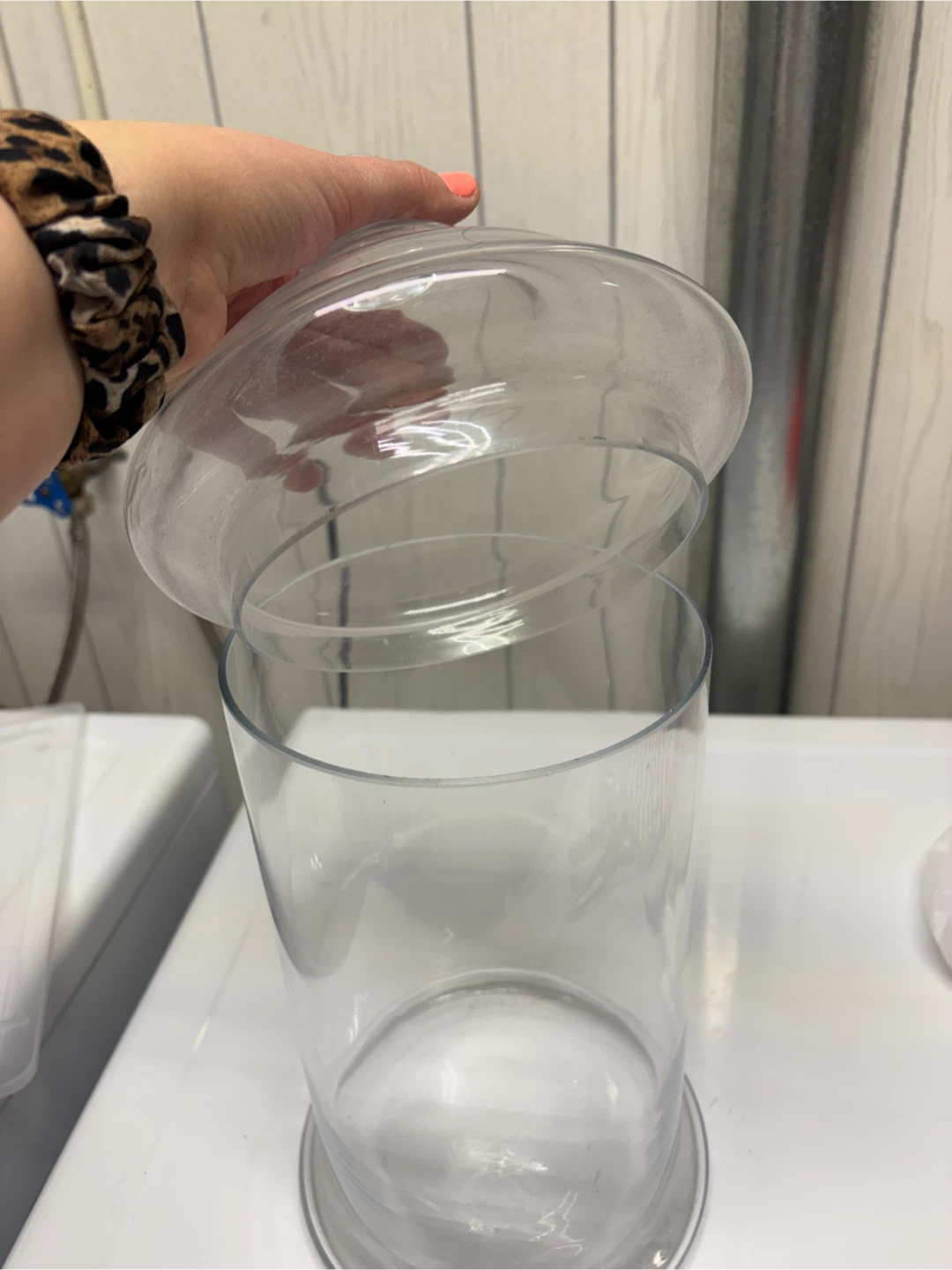 Large Clear Glass Apothecary Storage Jar - photo 3