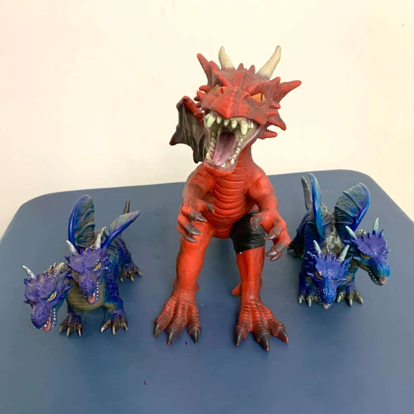3 Dragon Toy Figures Kids Fantasy Dinosaurs Monsters Action Toys - photo 2