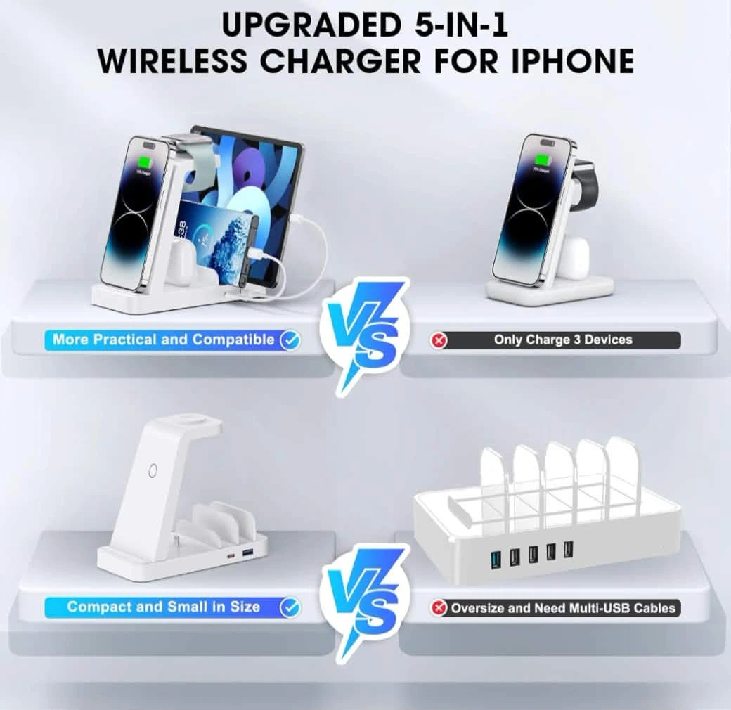 5-in-1 Charging Station (Wireless Charger) - photo 4