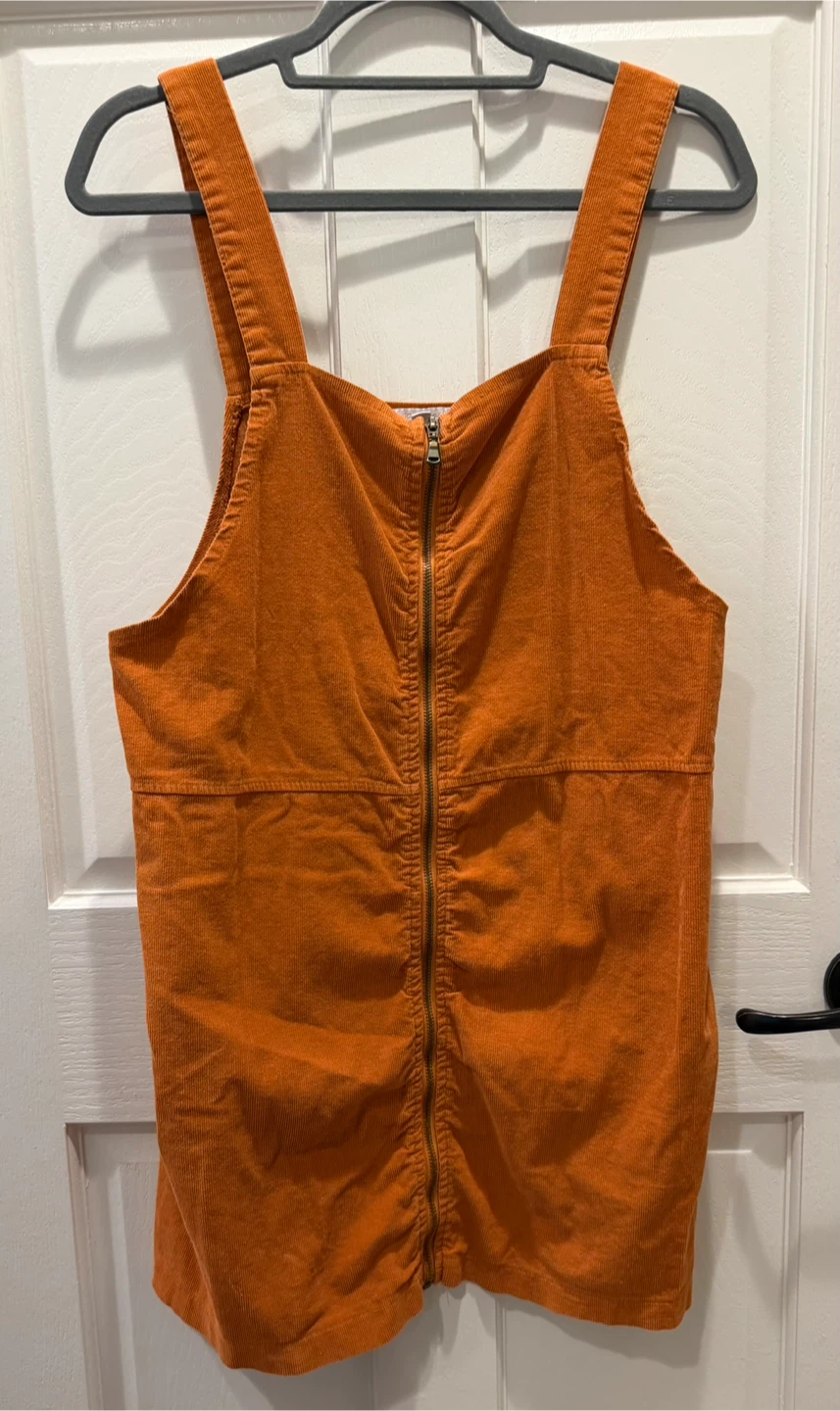 Women’s Large Fall Corduroy Zip-Front Dress