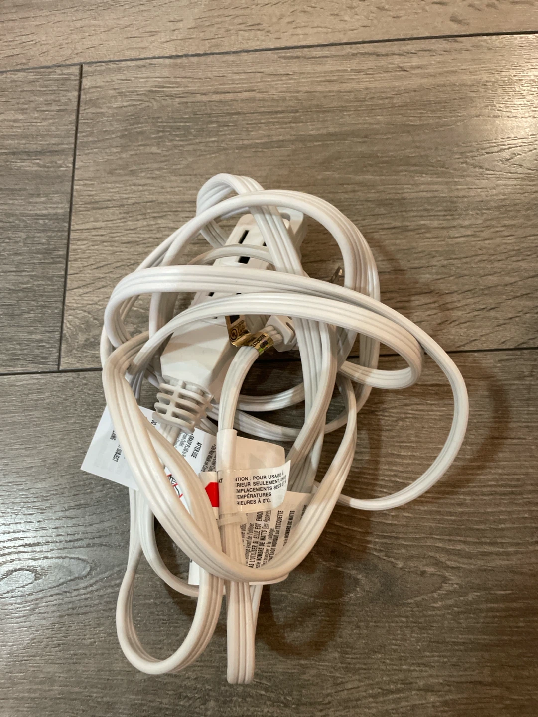 White 3-Outlet Extension Cord