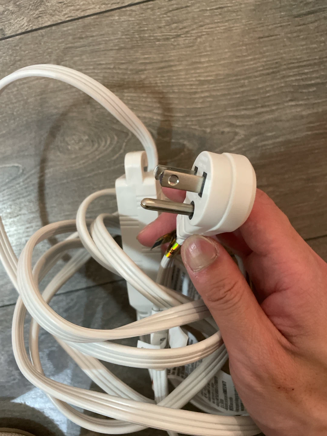 White 3-Outlet Extension Cord - photo 2