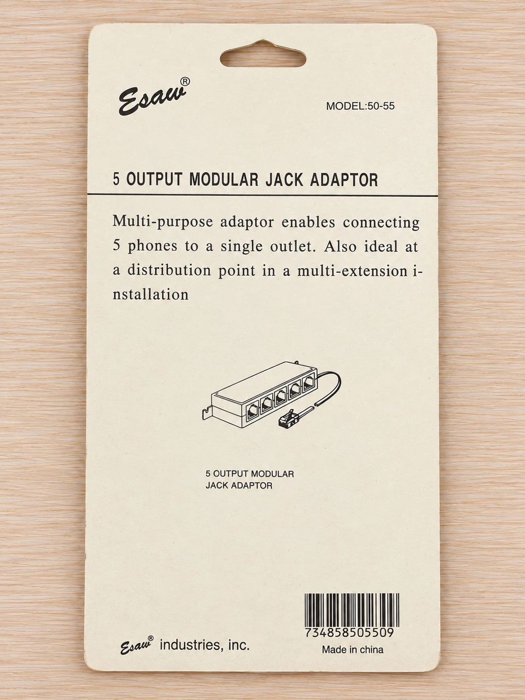 Esaw 5 Output Modular Telephone Jack Adaptor - photo 2