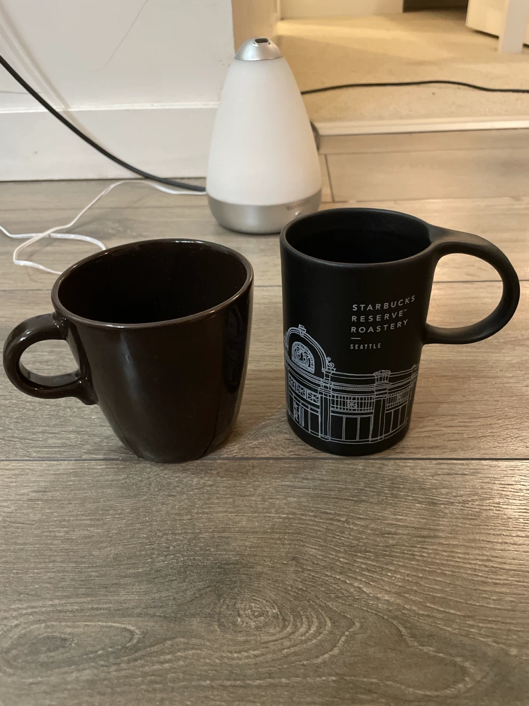 Starbucks Mug and ikea Brown Mug Set