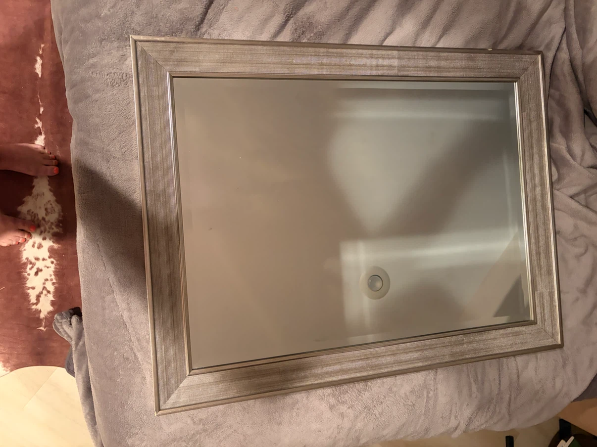 Silver bezelled mirror - photo 2