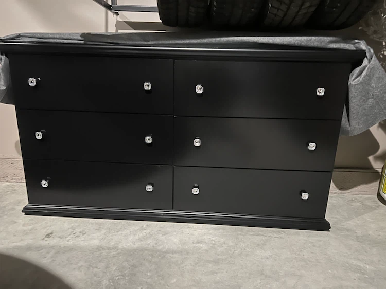 Black Dresser with Mirror