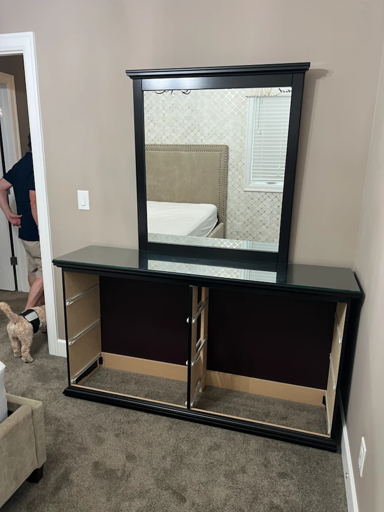 Black Dresser with Mirror - photo 3