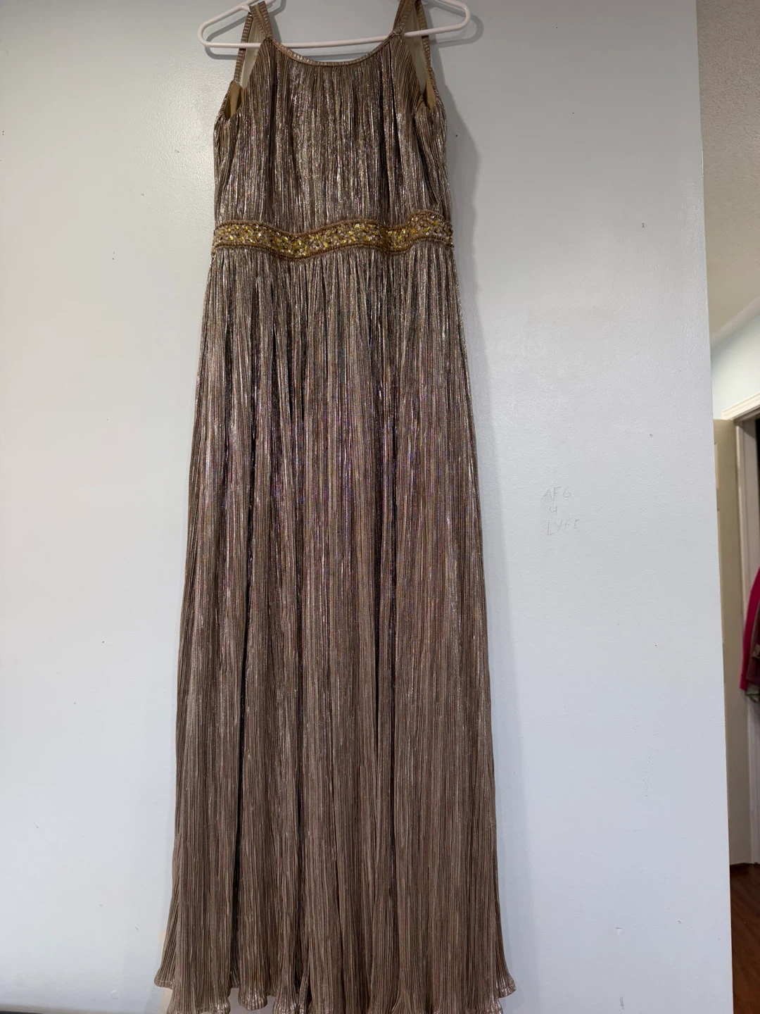 Gold Beaded Maxi Dress - photo 2
