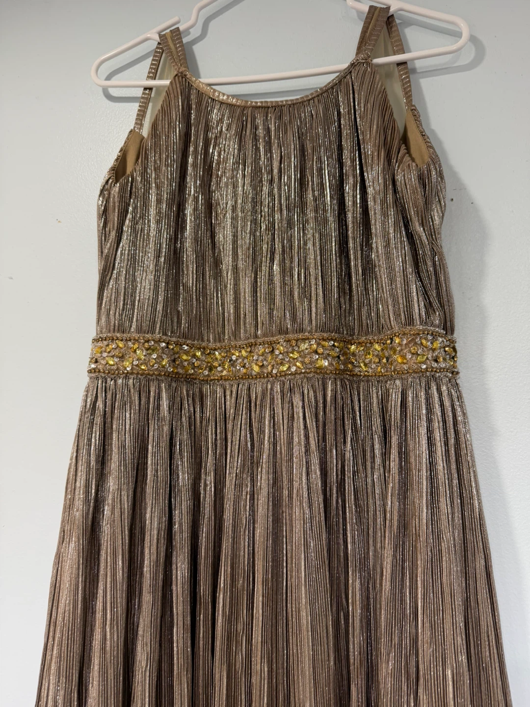 Gold Beaded Maxi Dress - photo 3