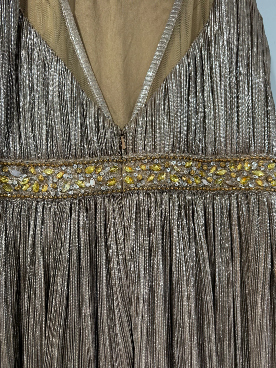 Gold Beaded Maxi Dress - photo 5