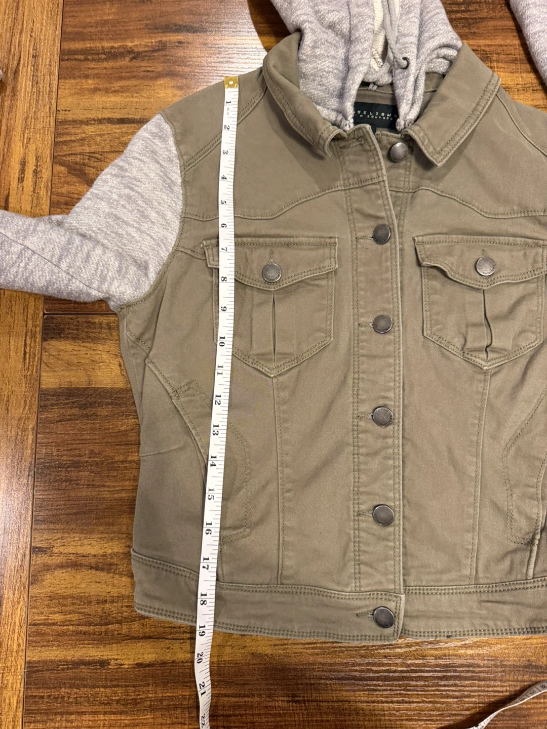 Juniors Sweatshirt Jacket with Hoodie, Size Small